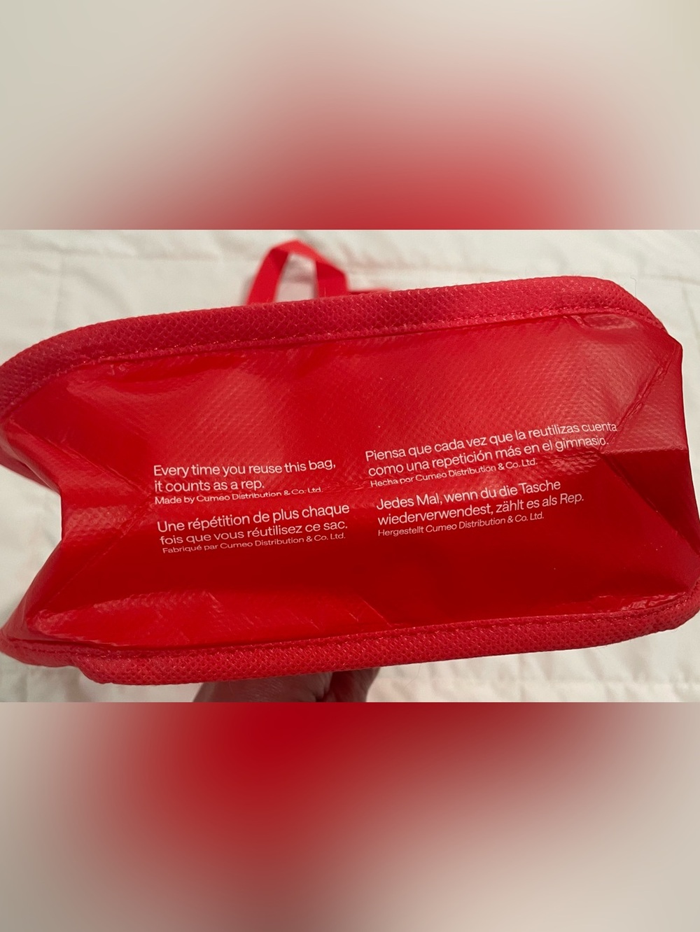 NEW lululemon athletica Red Tote with White Abstract Pattern - Picture 2 of 3